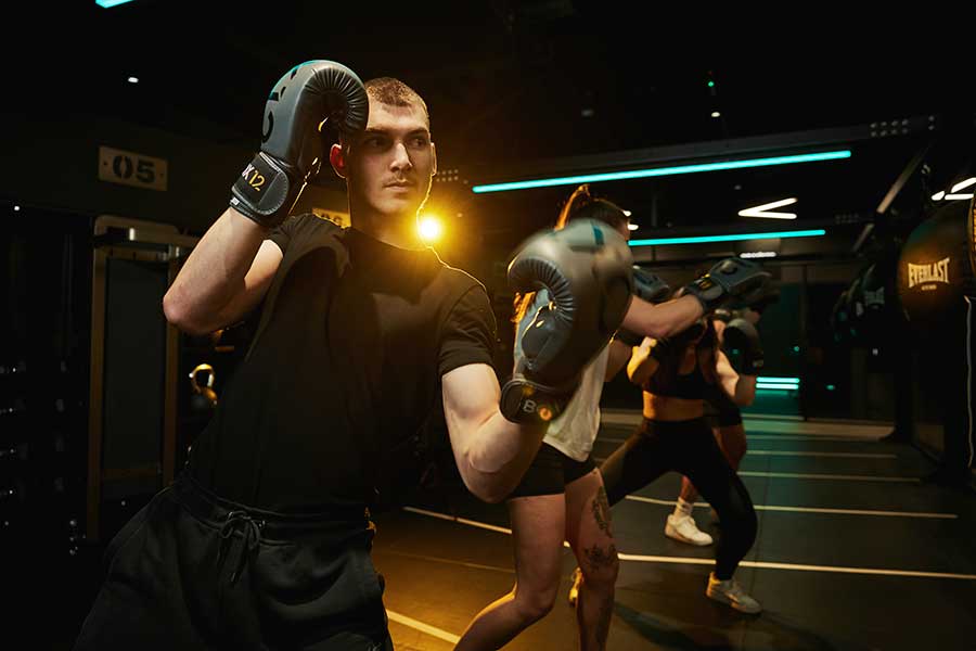 Working the uppercut on BOX12